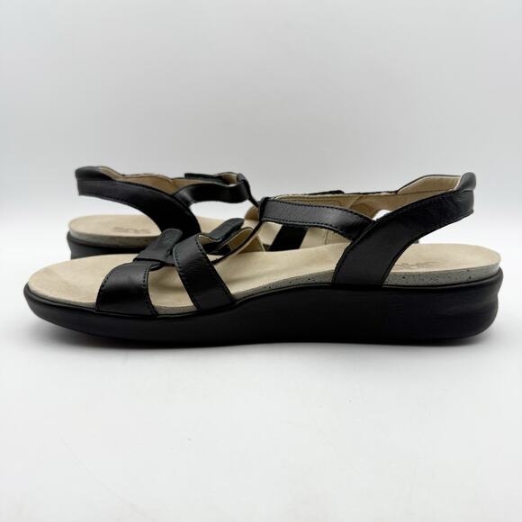 SAS Womens Sorrento Adjustable Comfort Sandal US 12 M Black Leather NIB - Picture 7 of 12